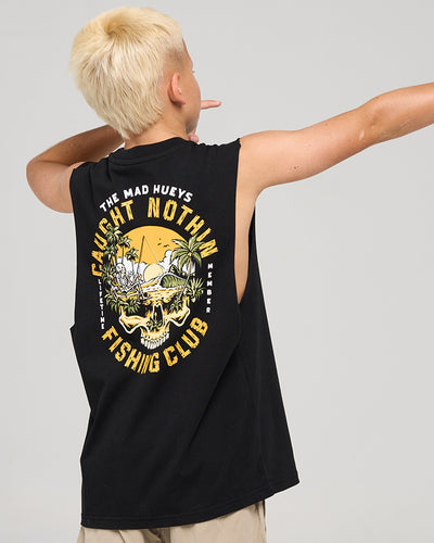 CAUGHT NOTHIN | YOUTH MUSCLE - BLACK