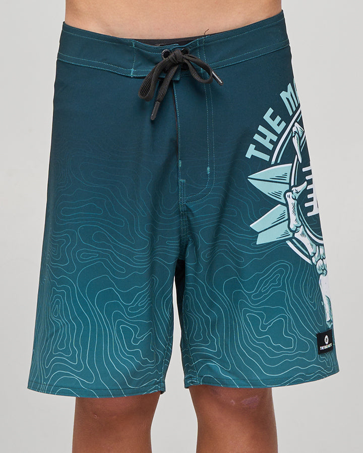 SURFING H | YOUTH 17" BOARDSHORT - BLACK