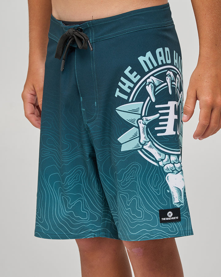 SURFING H | YOUTH 17" BOARDSHORT - BLACK
