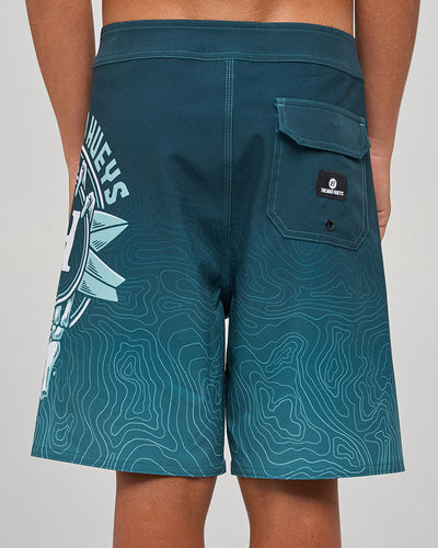 SURFING H | YOUTH 17" BOARDSHORT - BLACK