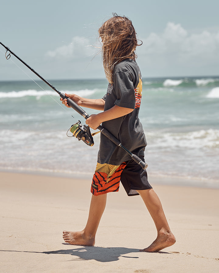 ONE TEAM | YOUTH 17" BOARDSHORT - VINTAGE BLACK