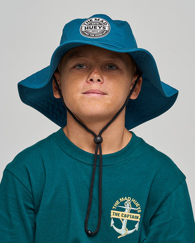 GOOD LIFE HUEYS | YOUTH WIDE BRIM HAT - ATLANTIC