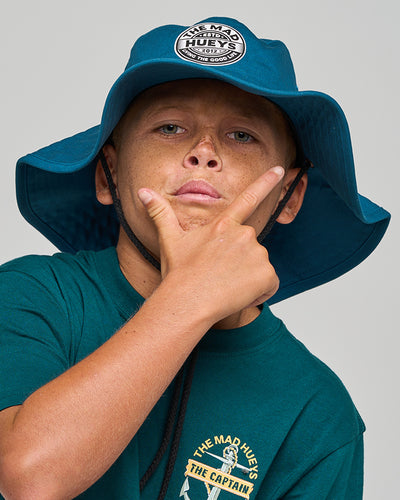 GOOD LIFE HUEYS | YOUTH WIDE BRIM HAT - ATLANTIC