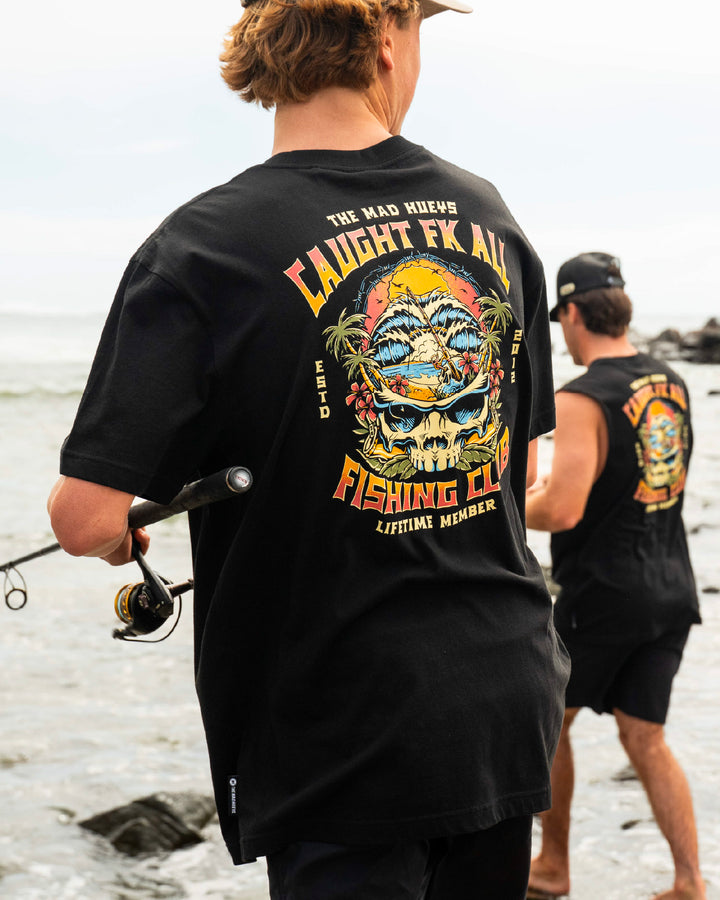 CAUGHT FK ALL SKULL | SS TEE - BLACK