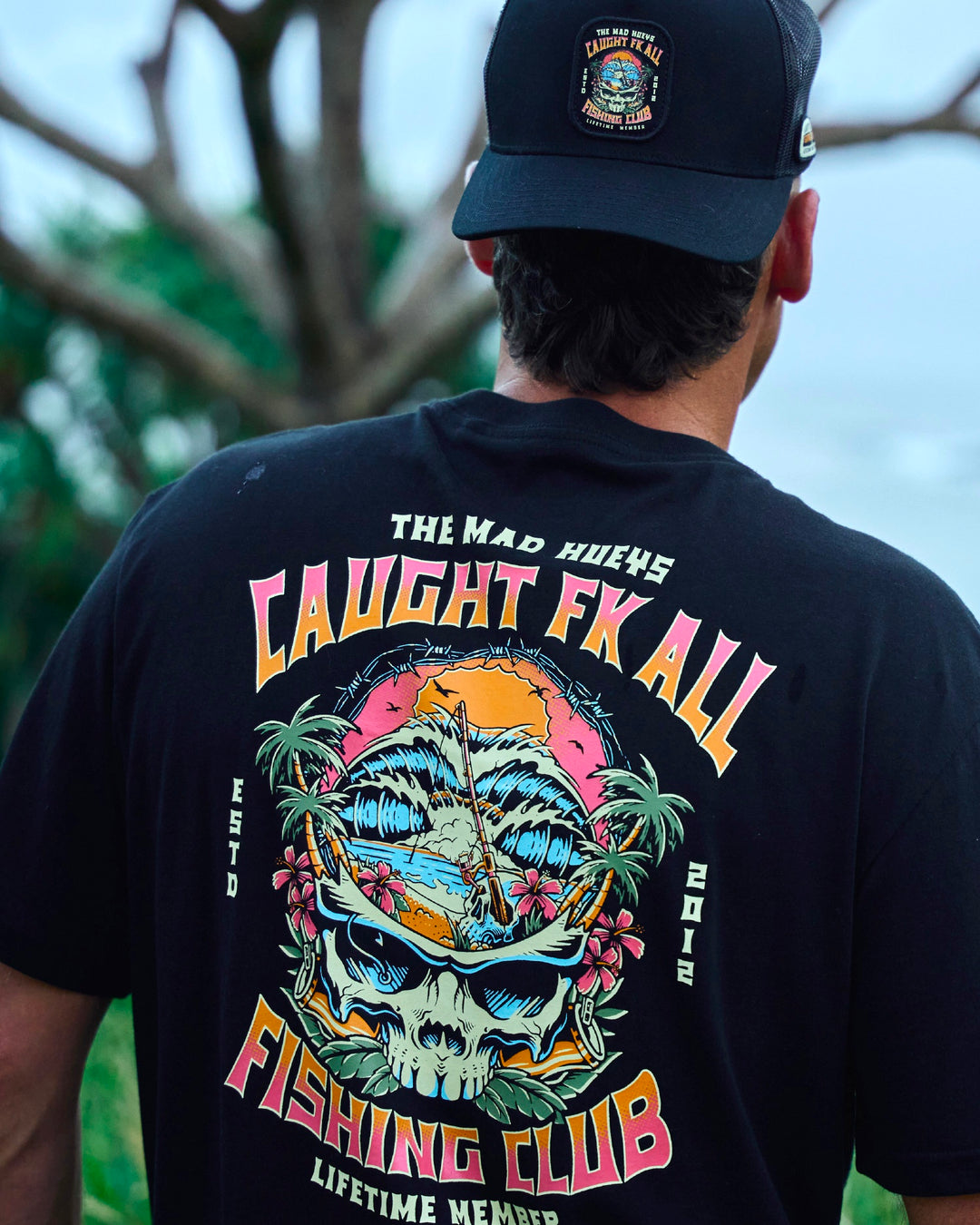 CAUGHT FK ALL SKULL | SS TEE - BLACK