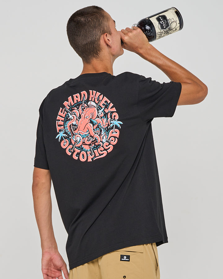 TROPIC OCTOPISSED | SS TEE - BLACK