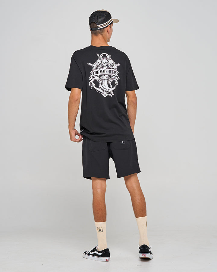 TRIPLE ANCHOR | SS TEE - BLACK