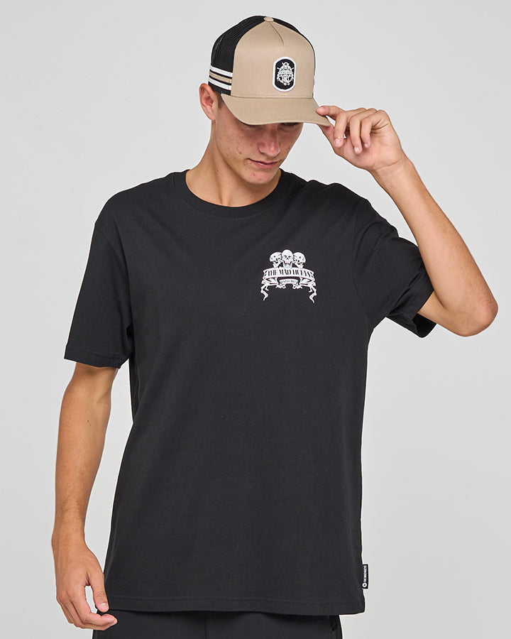 TRIPLE ANCHOR | SS TEE - BLACK