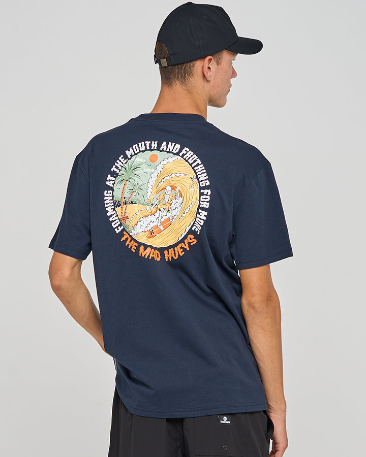 FOAMING AT THE MOUTH | SS TEE - NAVY