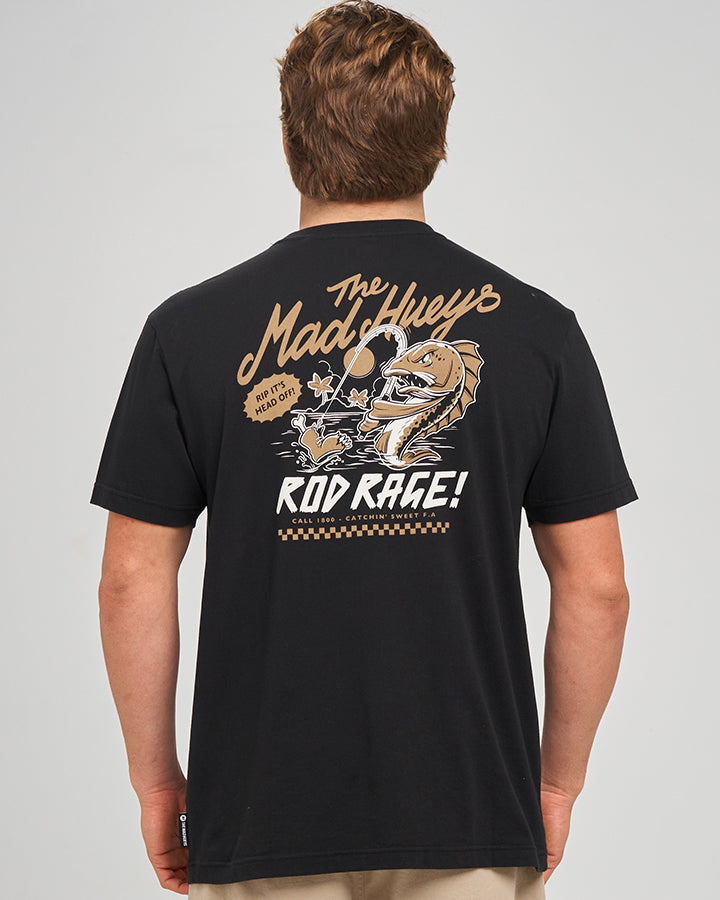 The Mad Hueys Rod Rage SS T-shirt in Black