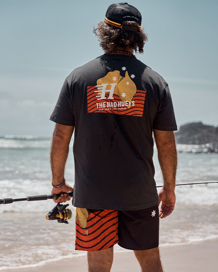 ONE TEAM | 18" BOARDSHORT - VINTAGE BLACK