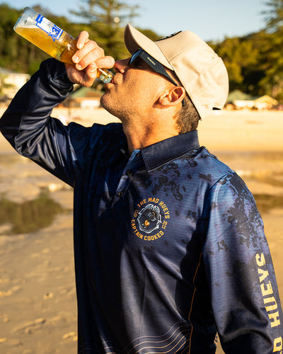 CAPTAIN COOKED JAWS | UPF 50+ FISHING JERSEY - NAVY