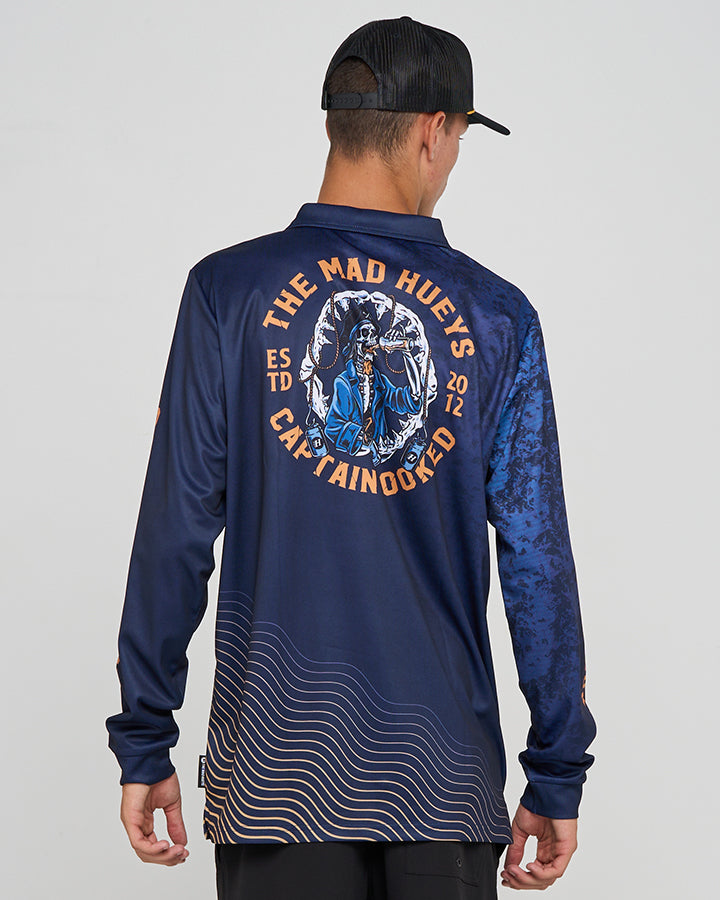 CAPTAIN COOKED JAWS | UPF 50+ FISHING JERSEY - NAVY