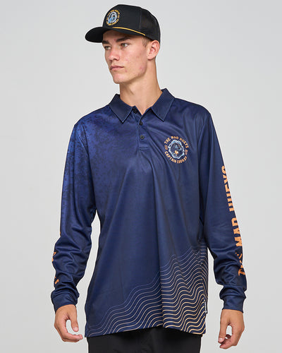 CAPTAIN COOKED JAWS | UPF 50+ FISHING JERSEY - NAVY