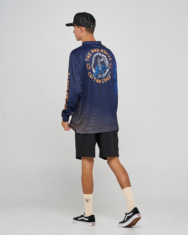 CAPTAIN COOKED JAWS | UPF 50+ FISHING JERSEY - NAVY