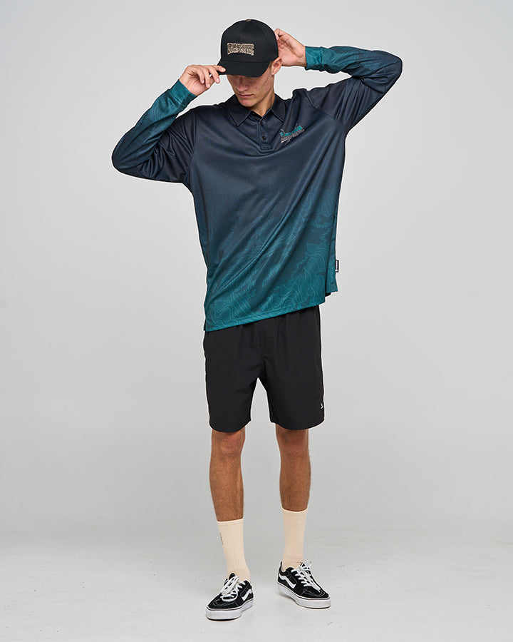 FROTHIN HOOKED FOR LIFE | UPF 50+ FISHING JERSEY - BLACK