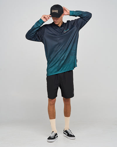 FROTHIN HOOKED FOR LIFE | UPF 50+ FISHING JERSEY - BLACK