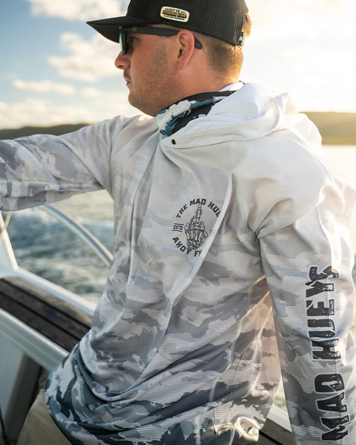 FKRS AHOY | HOODED UPF 50+ FISHING JERSEY - SMOKE