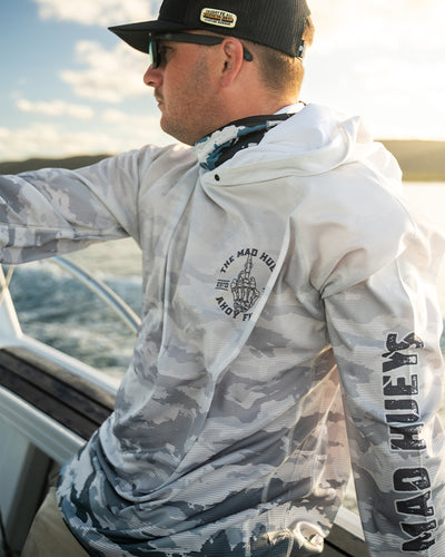 FKRS AHOY | HOODED UPF 50+ FISHING JERSEY - SMOKE