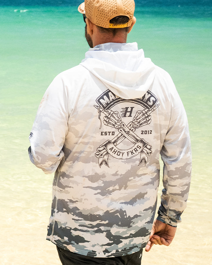 FKRS AHOY | HOODED UPF 50+ FISHING JERSEY - SMOKE