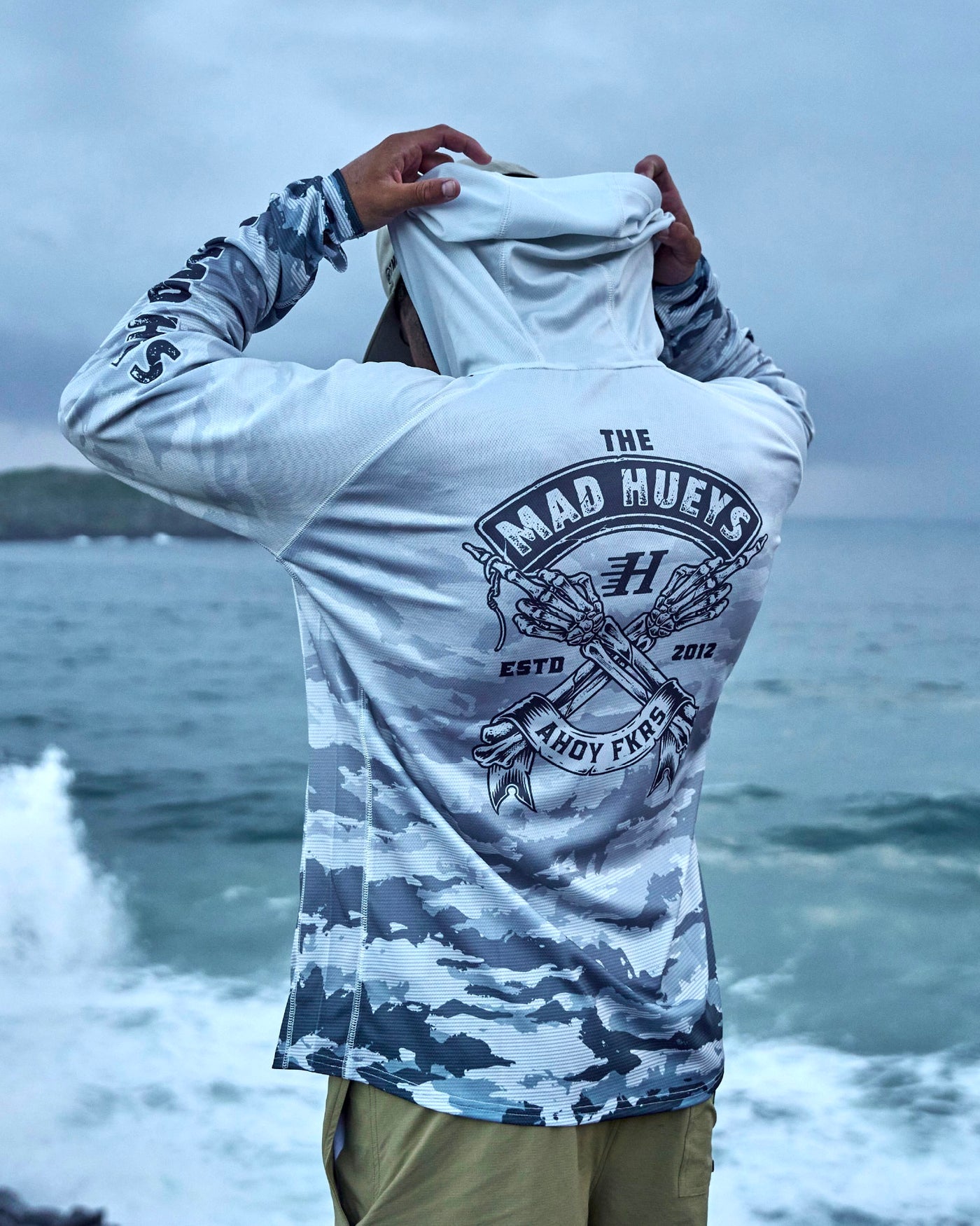 FKRS AHOY | HOODED UPF 50+ FISHING JERSEY - SMOKE