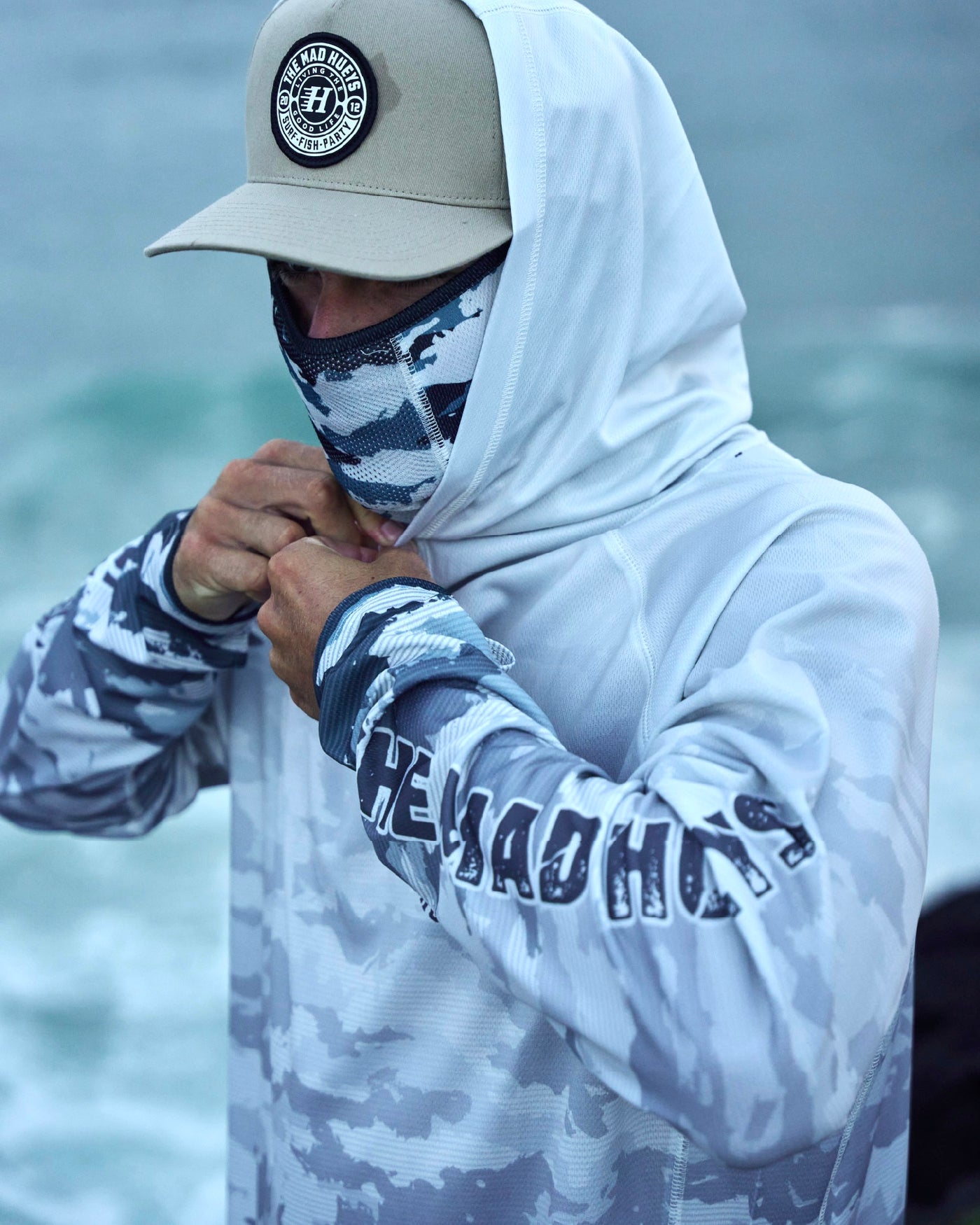 FKRS AHOY | HOODED UPF 50+ FISHING JERSEY - SMOKE