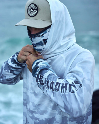 FKRS AHOY | HOODED UPF 50+ FISHING JERSEY - SMOKE
