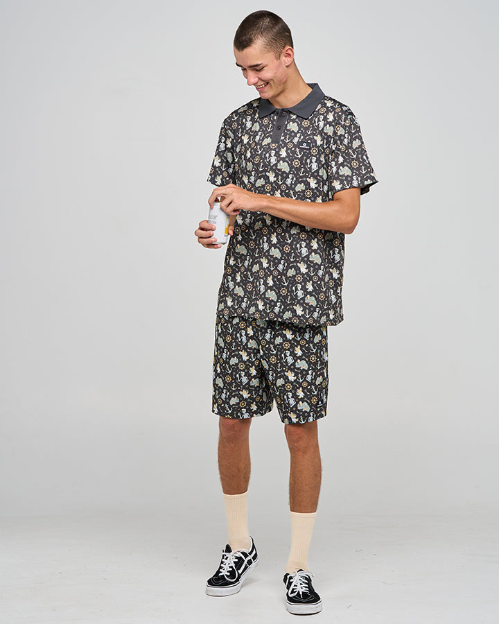 CROC CAPTAIN | SS PARTY POLO - VINTAGE BLACK