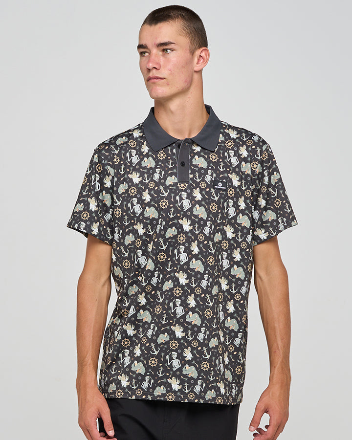 CROC CAPTAIN | SS PARTY POLO - VINTAGE BLACK
