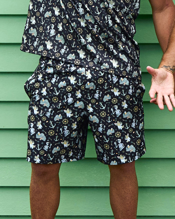 CROC CAPTAIN | 18" SWIM VOLLEY SHORT - VINTAGE BLACK
