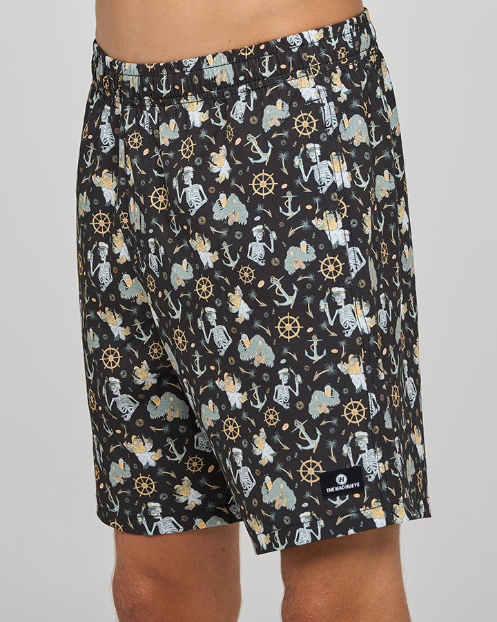 CROC CAPTAIN | 18" SWIM VOLLEY SHORT - VINTAGE BLACK