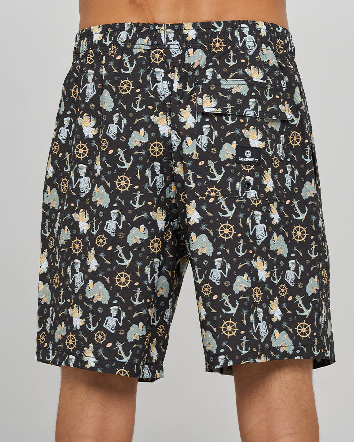 CROC CAPTAIN | 18" SWIM VOLLEY SHORT - VINTAGE BLACK
