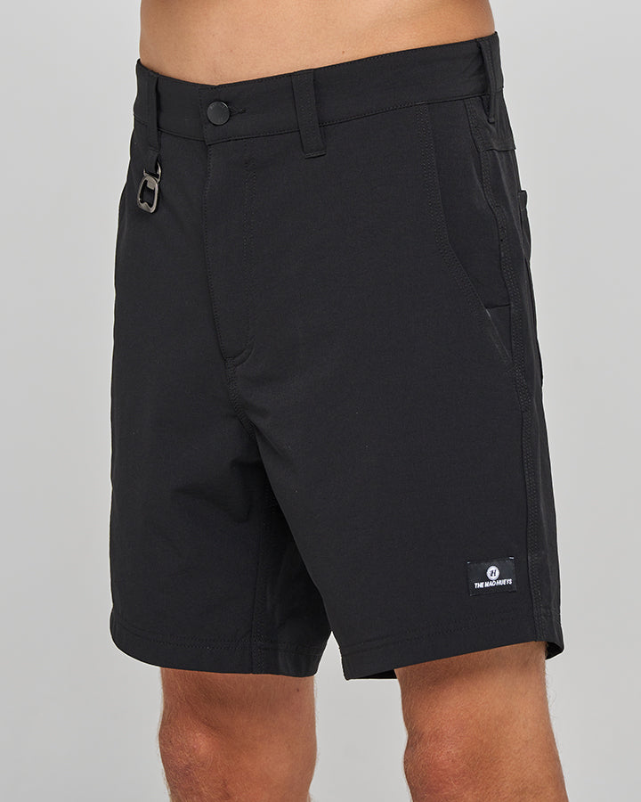 TOUGH HUEYS | 17" UTILITY WORK SHORT - BLACK