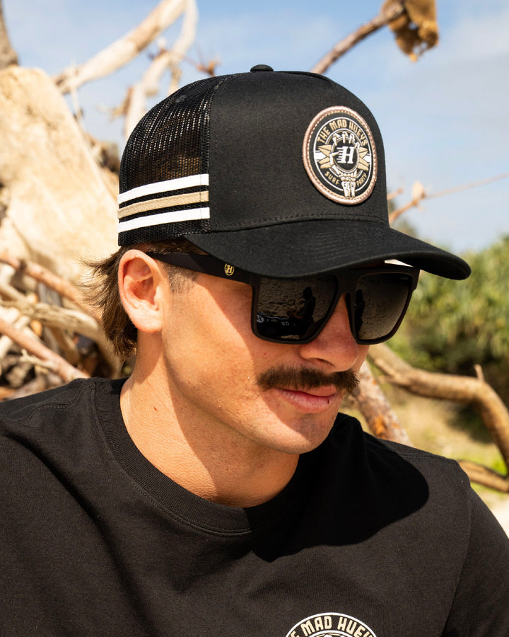 SURF HUEYS | TWILL TRUCKER - BLACK