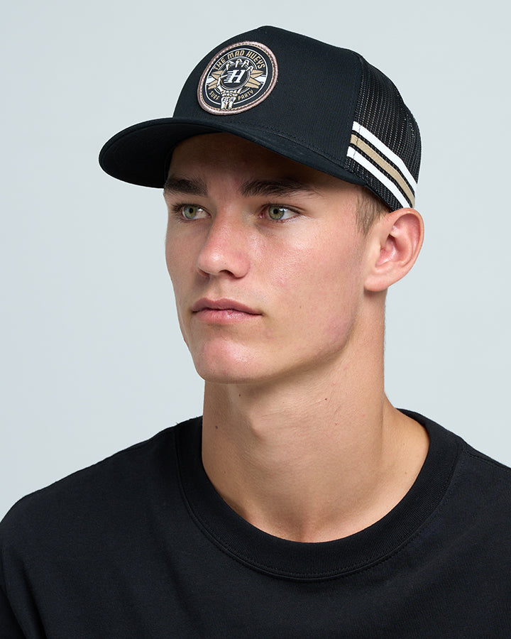 SURF HUEYS | TWILL TRUCKER - BLACK