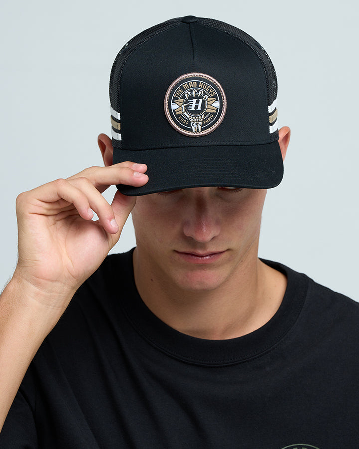 SURF HUEYS | TWILL TRUCKER - BLACK