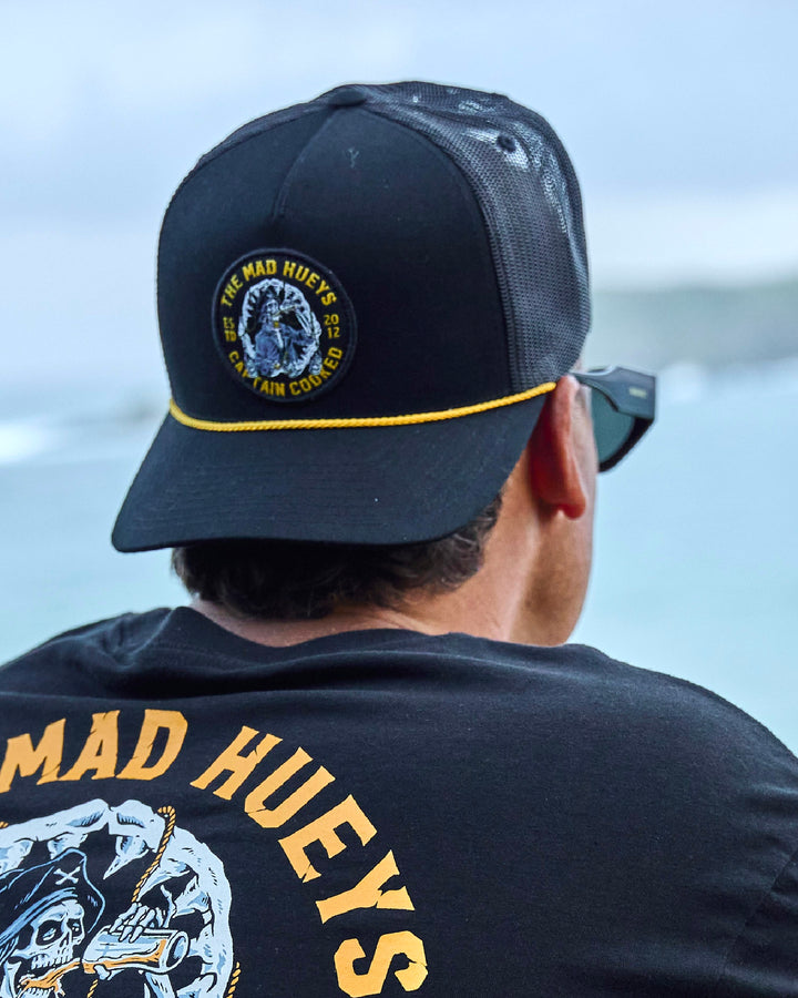 CAPTAIN COOKED JAWS | TWILL TRUCKER - BLACK