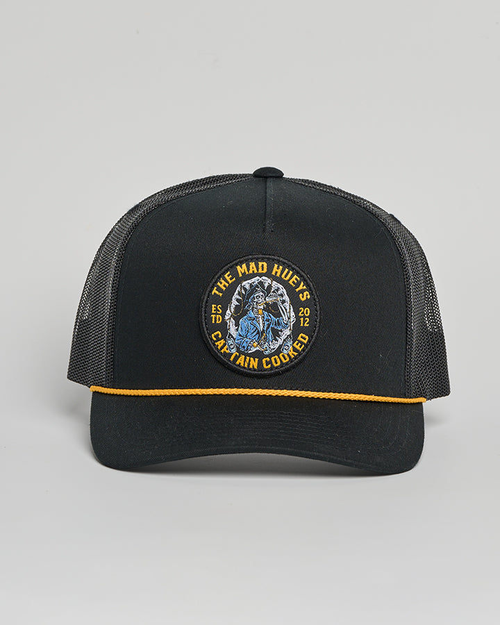 CAPTAIN COOKED JAWS | TWILL TRUCKER - BLACK