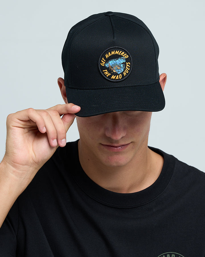 GET HAMMERED | TWILL SNAPBACK - BLACK