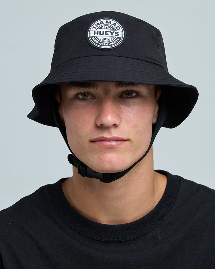 GOOD LIFE HUEYS | SURF BUCKET HAT - BLACK