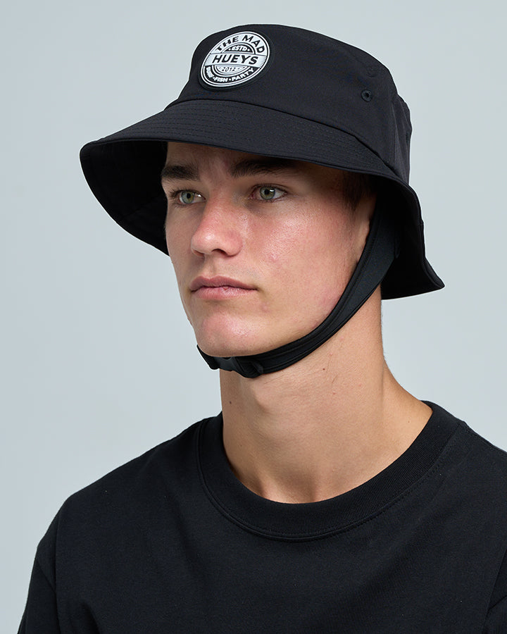 GOOD LIFE HUEYS | SURF BUCKET HAT - BLACK