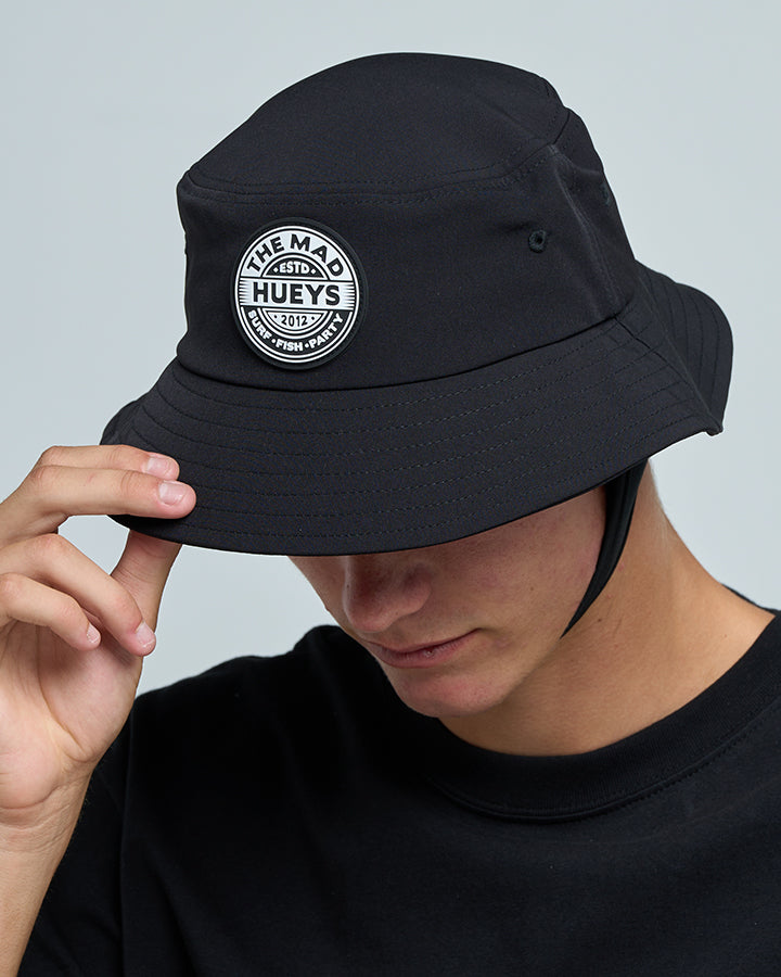 GOOD LIFE HUEYS | SURF BUCKET HAT - BLACK