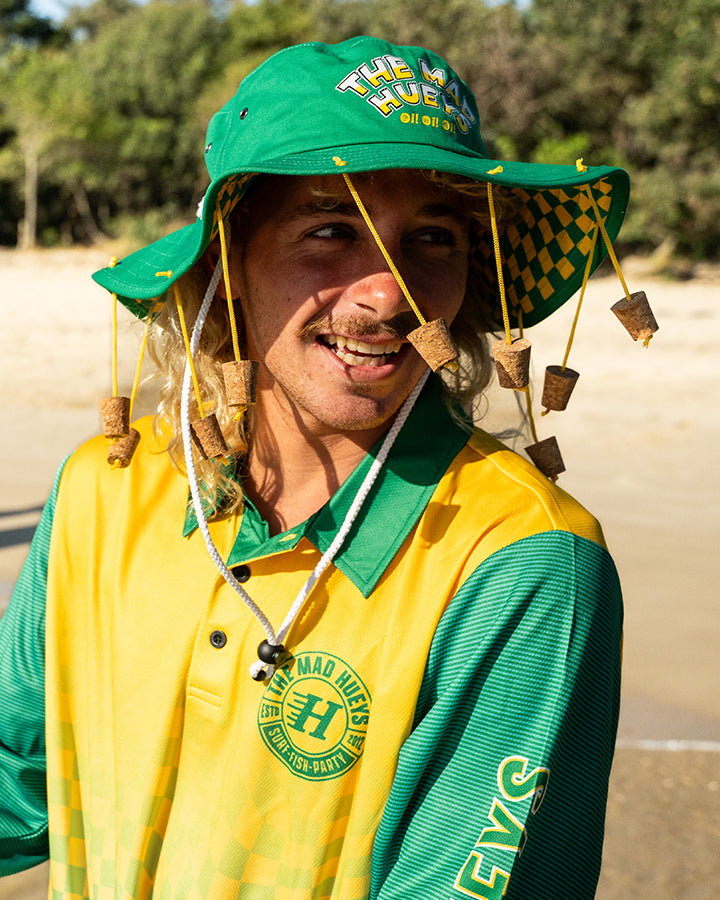OI OI OI | QUICK DRY WIDE BRIM HAT - AUSSIE GREEN