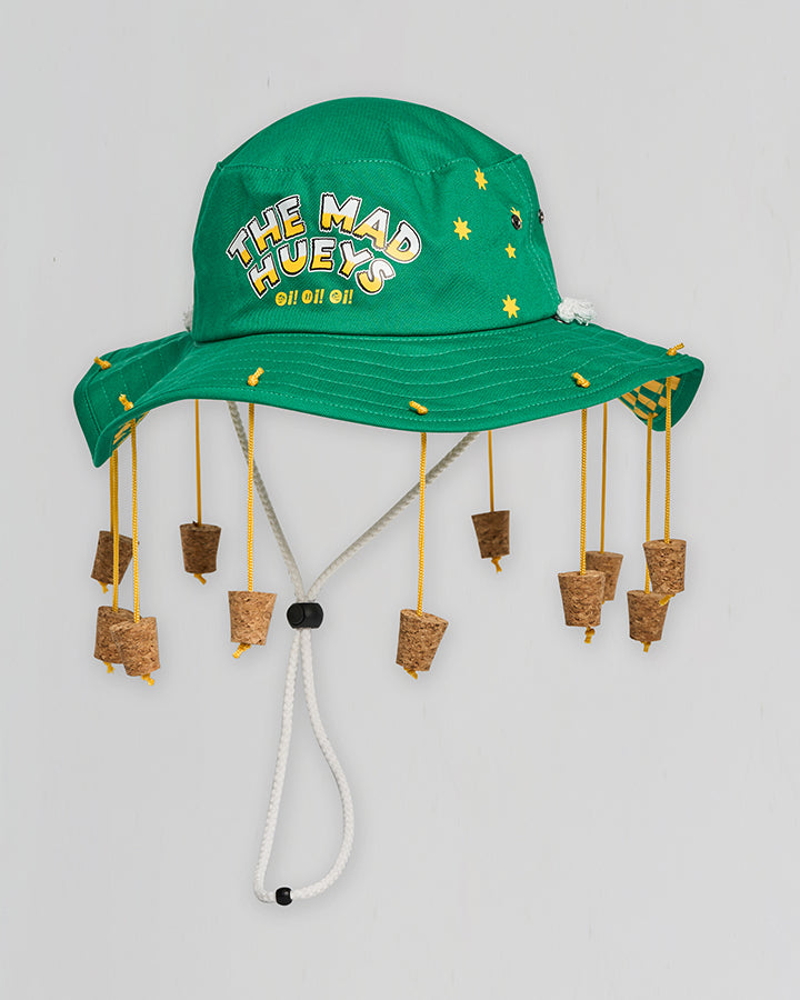 OI OI OI | QUICK DRY WIDE BRIM HAT - AUSSIE GREEN