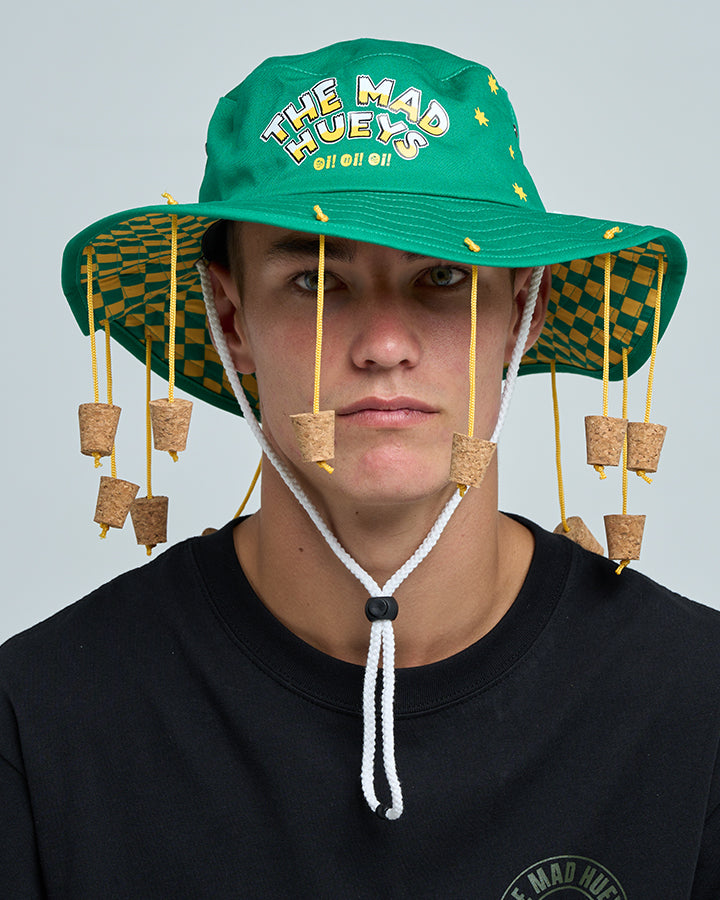 OI OI OI | QUICK DRY WIDE BRIM HAT - AUSSIE GREEN