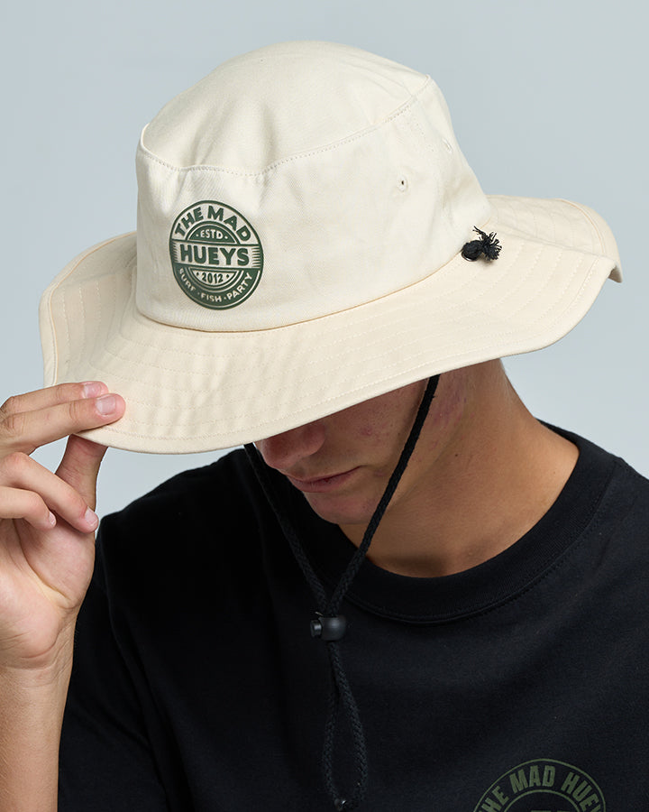 GOOD LIFE HUEYS | WIDE BRIM HAT - CEMENT