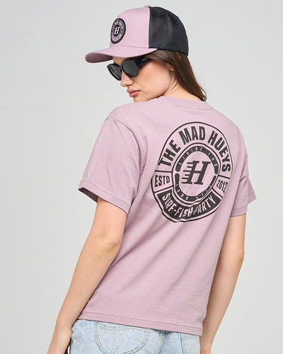LIVING HUEYS | WOMENS SS TEE - DUSTY LILAC