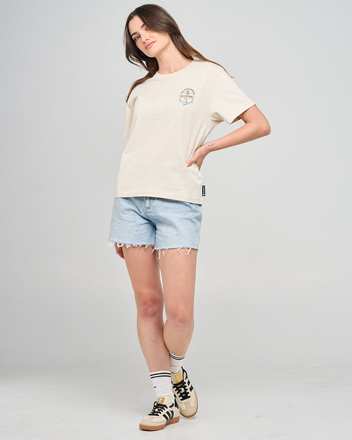 CROC CAPTAIN | WOMENS SS TEE - STONE