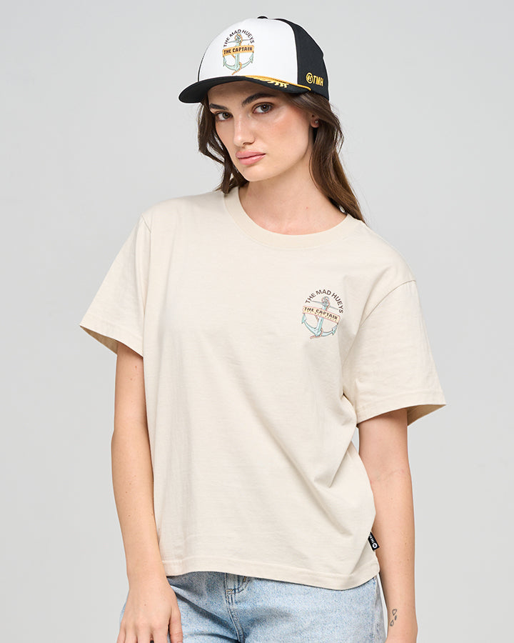 CROC CAPTAIN | WOMENS SS TEE - STONE