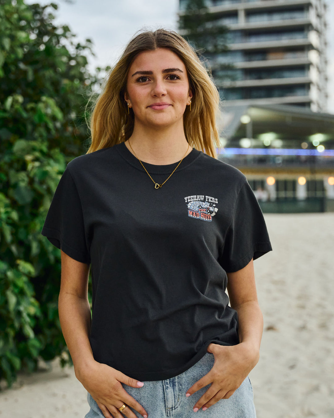 YEE HAW SEAHORSE | WOMENS SS TEE - VINTAGE BLACK